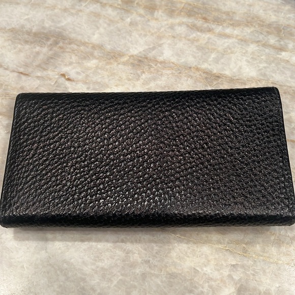 Gucci large horse-bit black pebble leather wallet. - Picture 2 of 10